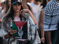 People attend a pro-Palestinian rally in Rome, Italy, on September 21, 2024. (