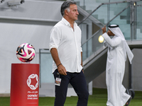 Christophe Galtier, head coach of Al Duhail FC, looks on before the Ooredoo Qatar Stars League 24/25 match between Al-Sadd SC and Al Duhail...