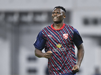 Michael Olunga of Al Duhail SC celebrates after scoring a goal during the Ooredoo Qatar Stars League 24/25 match between Al-Sadd SC and Al D...