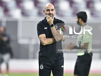 Felix Sanchez Bas, Head Coach of Al Sadd FC, reacts during the Ooredoo Qatar Stars League 24/25 match between Al-Sadd SC and Al Duhail SC at...