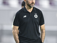 Felix Sanchez Bas, Head Coach of Al Sadd FC, reacts during the Ooredoo Qatar Stars League 24/25 match between Al-Sadd SC and Al Duhail SC at...