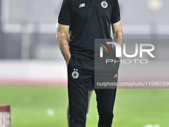 Felix Sanchez Bas, Head Coach of Al Sadd FC, reacts during the Ooredoo Qatar Stars League 24/25 match between Al-Sadd SC and Al Duhail SC at...