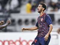 Homam El Amin of Al Duhail SC celebrates after scoring a goal during the Ooredoo Qatar Stars League 24/25 match between Al-Sadd SC and Al Du...