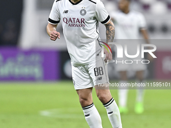 Andres Villa of Al-Sadd SC plays in the Ooredoo Qatar Stars League 24/25 match between Al-Sadd SC and Al Duhail SC at Khalifa International...