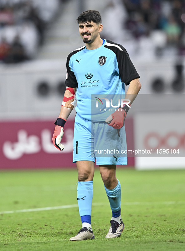 Salah Zachariah of Al Duhail SC plays in the Ooredoo Qatar Stars League 24/25 match between Al-Sadd SC and Al Duhail SC at Khalifa Internati...