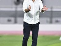 Christophe Galtier, head coach of Al Duhail FC, reacts during the Ooredoo Qatar Stars League 24/25 match between Al-Sadd SC and Al Duhail SC...