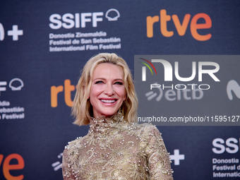 Cate Blanchett attends the red carpet for the Donostia award for her career during the 72nd San Sebastian International Film Festival in San...