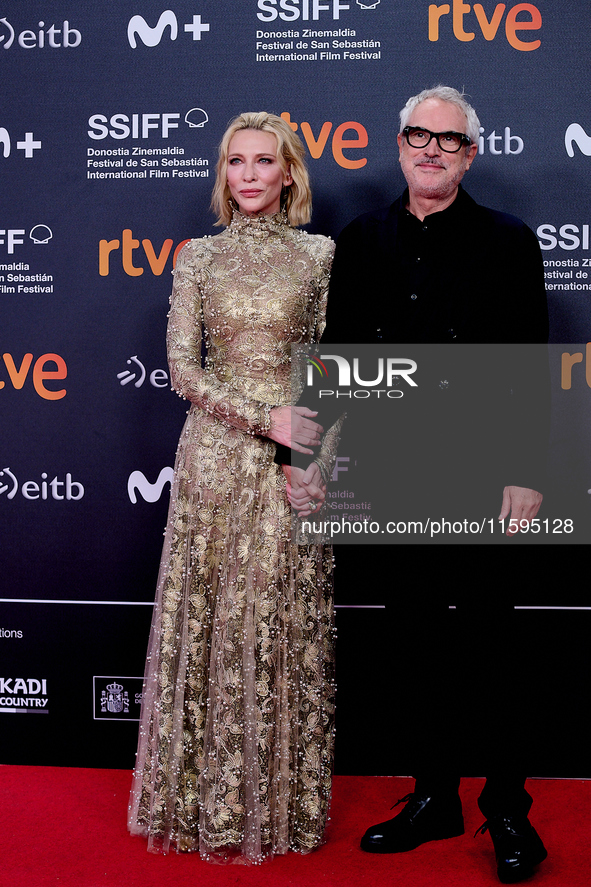 Cate Blanchett attends the red carpet for the Donostia award for her career during the 72nd San Sebastian International Film Festival in San...