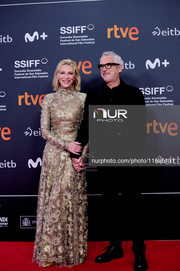 Cate Blanchett attends the red carpet for the Donostia award for her career during the 72nd San Sebastian International Film Festival in San...