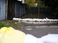 Flooded areas of the city during the flooding of the Odra River in Brzeg, Poland, on September 19, 2023. For several days, flood alerts are...