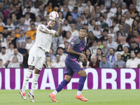 Eder Militao of Real Madrid is in action during the La Liga 2024/25 match between Real Madrid and Espanyol at Santiago Bernabeu Stadium in M...