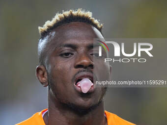 Victor Osimhen of Galatasaray  looks on before the Turkey Süper Ligue Round 5 between Fenerbahçe SK vs Galatasaray S.K., on September 21, 20...