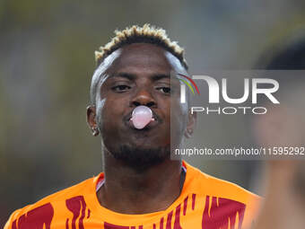 Victor Osimhen of Galatasaray  looks on before the Turkey Süper Ligue Round 5 between Fenerbahçe SK vs Galatasaray S.K., on September 21, 20...