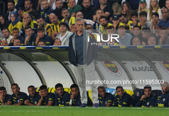 José Mourinho of Fenerbahce  looks on during the Turkey Süper Ligue Round 5 between Fenerbahçe SK vs Galatasaray S.K., on September 21, 2024...