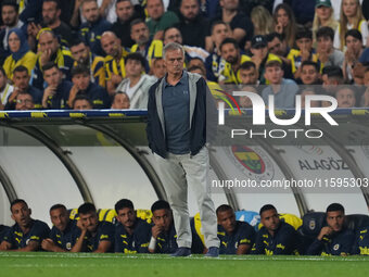 José Mourinho of Fenerbahce  looks on during the Turkey Süper Ligue Round 5 between Fenerbahçe SK vs Galatasaray S.K., on September 21, 2024...