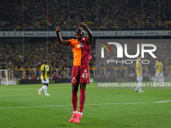 Victor Osimhen of Galatasaray  celebrate during the Turkey Süper Ligue Round 5 between Fenerbahçe SK vs Galatasaray S.K., on September 21, 2...