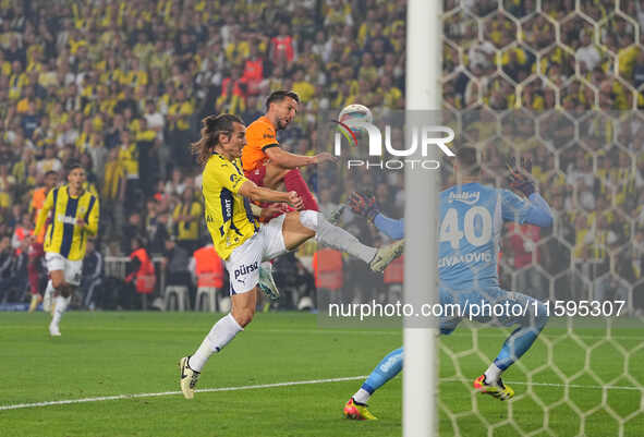 Dries Mertens of Galatasaray  scores the teams second goal during the Turkey Süper Ligue Round 5 between Fenerbahçe SK vs Galatasaray S.K.,...