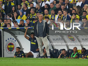 José Mourinho of Fenerbahce  looks on during the Turkey Süper Ligue Round 5 between Fenerbahçe SK vs Galatasaray S.K., on September 21, 2024...