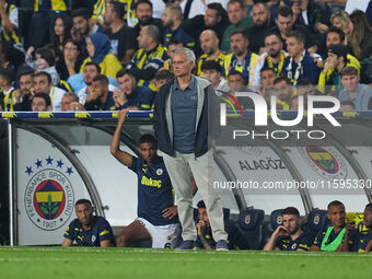 José Mourinho of Fenerbahce  looks on during the Turkey Süper Ligue Round 5 between Fenerbahçe SK vs Galatasaray S.K., on September 21, 2024...