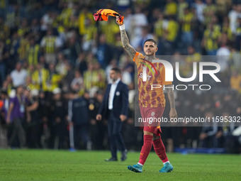 Mauro Icardi of Galatasaray  with post game celebration during the Turkey Süper Ligue Round 5 between Fenerbahçe SK vs Galatasaray S.K., on...