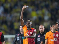 Victor Osimhen of Galatasaray  with post game celebration during the Turkey Süper Ligue Round 5 between Fenerbahçe SK vs Galatasaray S.K., o...