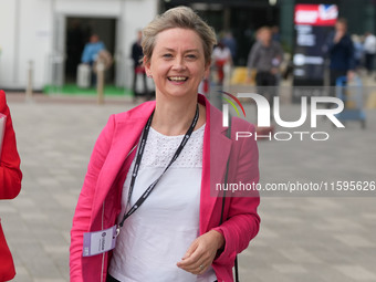 Home Secretary Yvette Cooper is seen at the Labour Conference in Liverpool, United Kingdom, on September 21, 2024. (