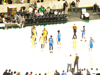 Snapshot from the game between Maccabi Playtika Tel Aviv and Anadolu Efes for the Pavlos Giannakopoulos friendly basketball tournament in At...