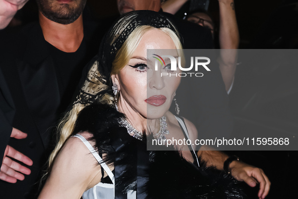 Madonna attends the Dolce & Gabbana afterparty during the Milan Womenswear Spring/Summer 2025 in Milan, Italy, on September 22, 2024 