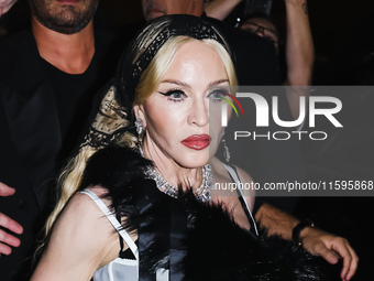 Madonna attends the Dolce & Gabbana afterparty during the Milan Womenswear Spring/Summer 2025 in Milan, Italy, on September 22, 2024 (