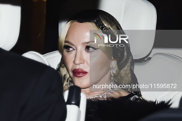 Madonna attends the Dolce & Gabbana afterparty during the Milan Womenswear Spring/Summer 2025 in Milan, Italy, on September 22, 2024 