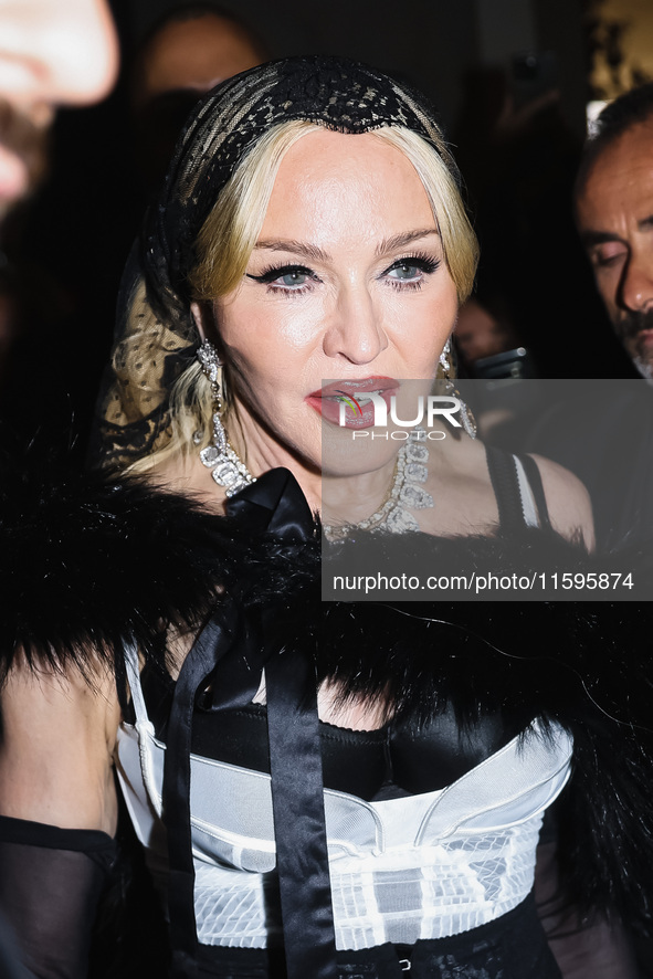 Madonna attends the Dolce & Gabbana afterparty during the Milan Womenswear Spring/Summer 2025 in Milan, Italy, on September 22, 2024 