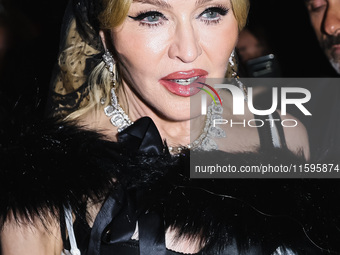 Madonna attends the Dolce & Gabbana afterparty during the Milan Womenswear Spring/Summer 2025 in Milan, Italy, on September 22, 2024 (