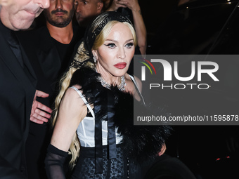 Madonna attends the Dolce & Gabbana afterparty during the Milan Womenswear Spring/Summer 2025 in Milan, Italy, on September 22, 2024 (