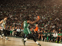 Snapshot from the game between Panathinaikos and Partizan Belgrade for the Pavlos Giannakopoulos friendly basketball tournament at the Panat...