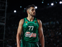 Snapshot from the game between Panathinaikos and Partizan Belgrade for the Pavlos Giannakopoulos friendly basketball tournament at the Panat...