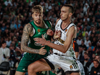 Snapshot from the game between Panathinaikos and Partizan Belgrade for the Pavlos Giannakopoulos friendly basketball tournament at the Panat...