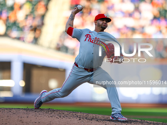 Philadelphia Phillies relief pitcher Jose Ruiz #66 throws during the sixth inning of a baseball game against the New York Mets at Citi Field...