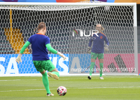 Netherlands goalkeeper Femke Liefting during the FIFA U-20 Women's World Cup Colombia 2024 third-place match between the Netherlands and the...