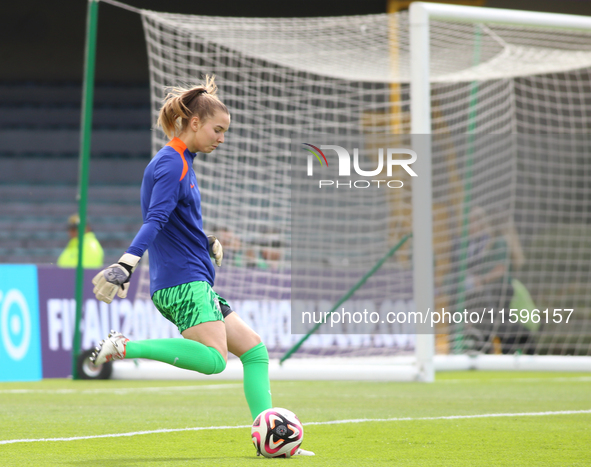 Netherlands goalkeeper Femke Liefting during the FIFA U-20 Women's World Cup Colombia 2024 third-place match between the Netherlands and the...