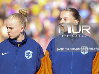 Fleur Jansje Margaretha Stoit and Kealyn Manou Sigrid Thomas of the Netherlands during the FIFA U-20 Women's World Cup Colombia 2024 third-p...