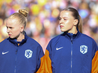 Fleur Jansje Margaretha Stoit and Kealyn Manou Sigrid Thomas of the Netherlands during the FIFA U-20 Women's World Cup Colombia 2024 third-p...