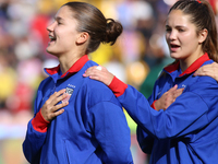 Riley Jackson and Pietra Tordin of the United States during the FIFA U-20 Women's World Cup Colombia 2024 third-place match between the Neth...