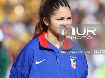 Riley Jackson of the United States during the FIFA U-20 Women's World Cup Colombia 2024 third-place match between the Netherlands and the Un...