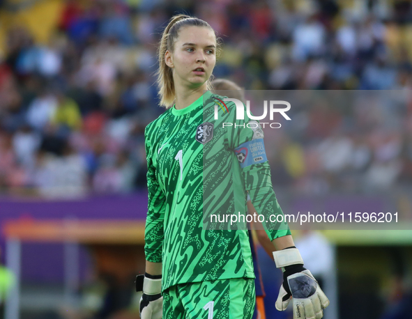 Femke Liefting of the Netherlands warms up during the FIFA U-20 Women's World Cup Colombia 2024 third-place match between the Netherlands an...