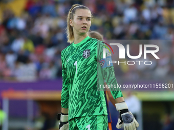 Femke Liefting of the Netherlands warms up during the FIFA U-20 Women's World Cup Colombia 2024 third-place match between the Netherlands an...