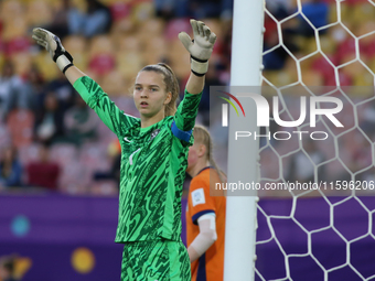 Femke Liefting of the Netherlands warms up during the FIFA U-20 Women's World Cup Colombia 2024 third-place match between the Netherlands an...