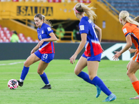 Leah Klenke of the United States controls the ball during the FIFA U-20 Women's World Cup Colombia 2024 third-place match between the Nether...