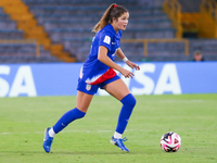 Riley Jackson of the United States controls the ball during the FIFA U-20 Women's World Cup Colombia 2024 third-place match between the Neth...