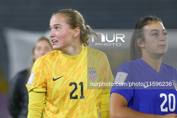 Caroline Nicole Birkel of the United States celebrates victory during the FIFA U-20 Women's World Cup Colombia 2024 third-place match betwee...