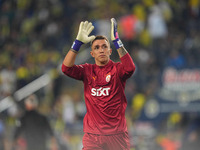 Fernando Muslera of Galatasaray  gestures during the Turkey Süper Ligue Round 5 between Fenerbahçe SK vs Galatasaray S.K., on September 21,...